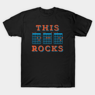 This Dad Rocks Guitar DAD Chords Tab T-Shirt